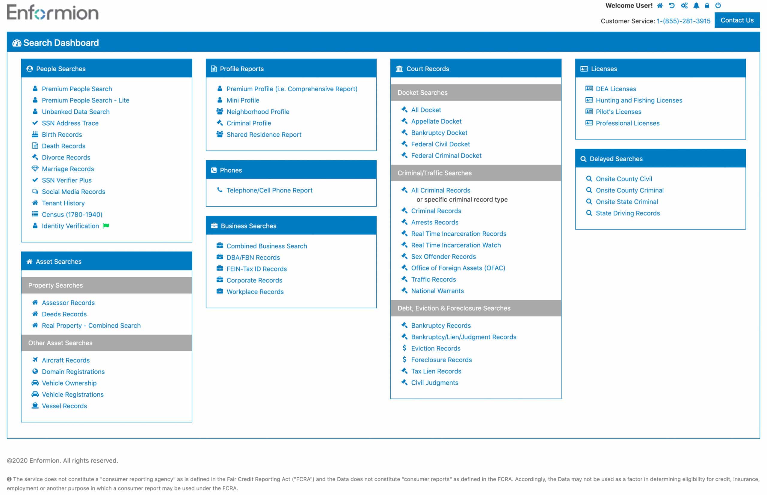 Enformion Dashboard