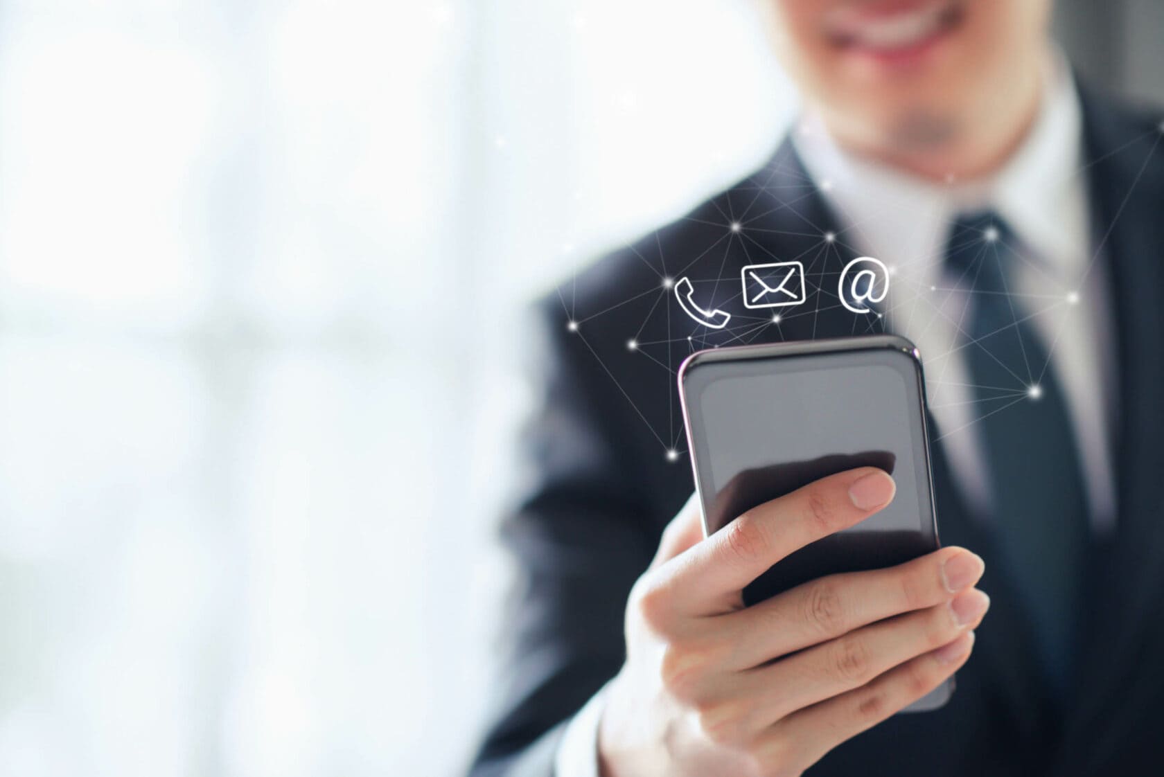 Person using a smartphone.