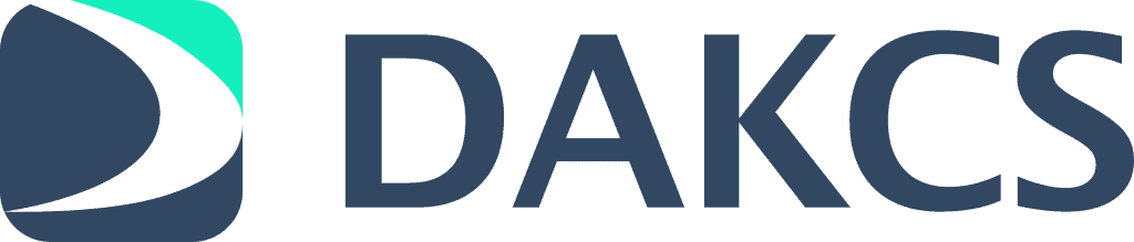 The logo for DAKCS, an enterprise software solutions company.